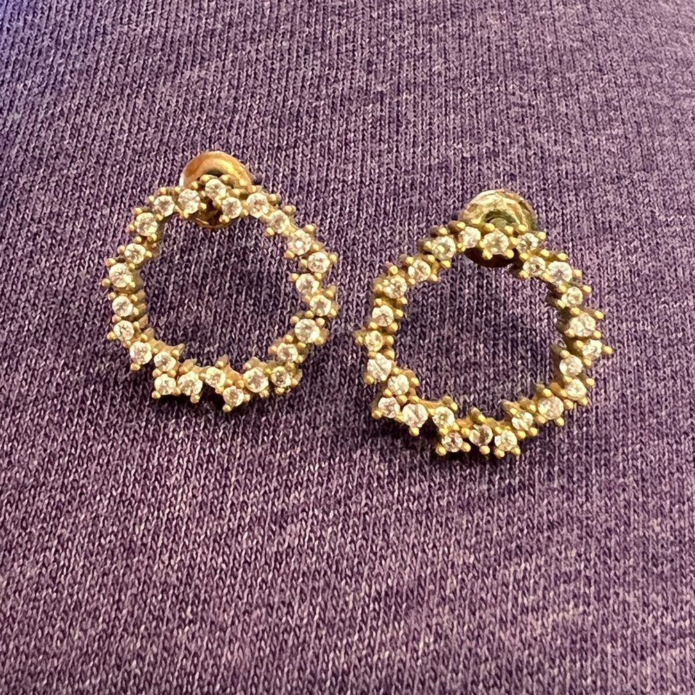 Anthropologie circle stud earrings